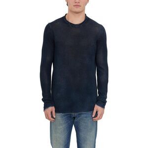AVANT TOI Men's Distressed Knit Sweater Men BLUE Sweaters & Cardigans